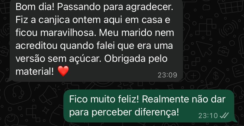 Depoimento - Canjica ficou maravilhosa